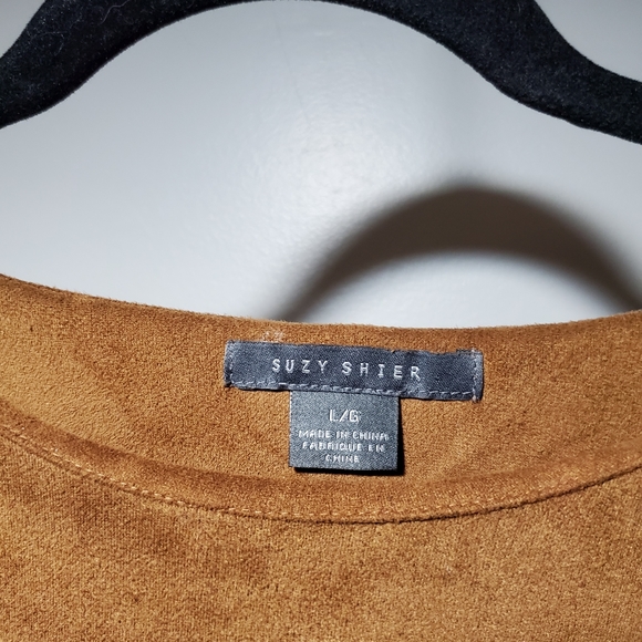 Suede Tan Dress - Large - Picture 2 of 2